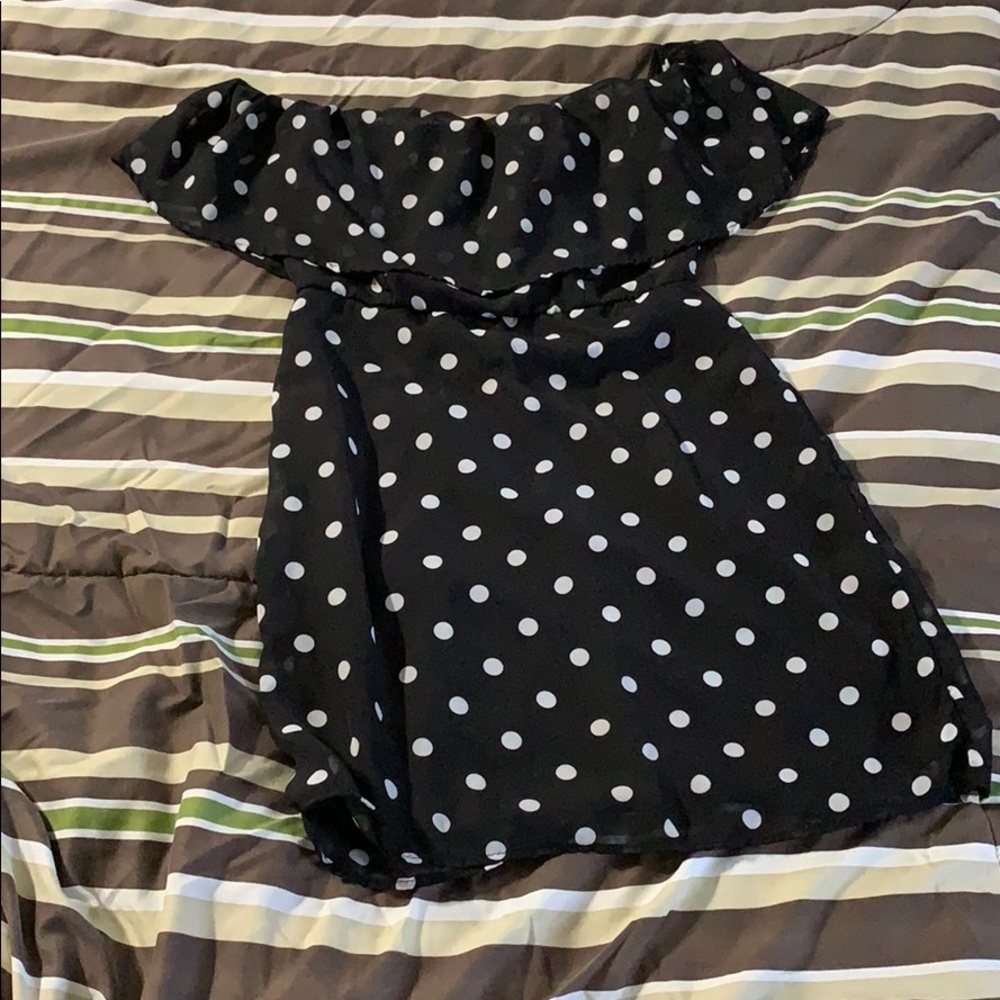 off-shoulder short dress